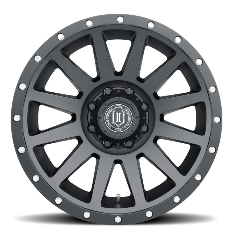 ICON Alloys Compression 20x10 8x6.5 -19mm 4.75" Backspacing Satin Black Wheel - 2020108047SB