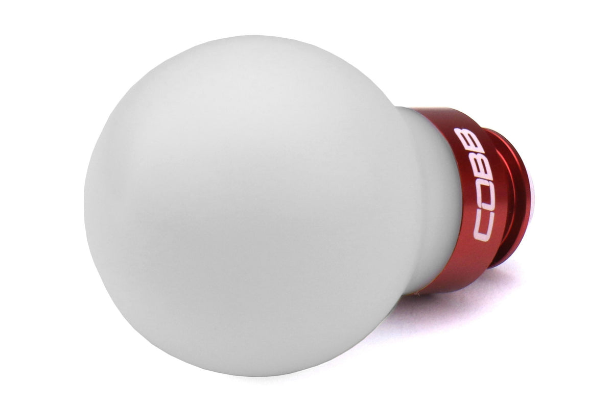 COBB Tuning Delrin Shift Knob White/Red 5MT - Subaru 5MT Models (inc. 2002-2014 WRX)