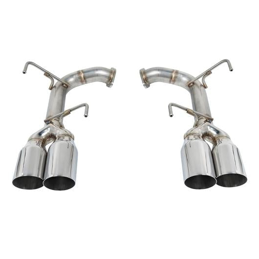 Remark Axle Back Exhaust Muffler Delete Stainless Single Wall 4in Tips - 2015-2024 Subaru WRX / 2015-2021 STI