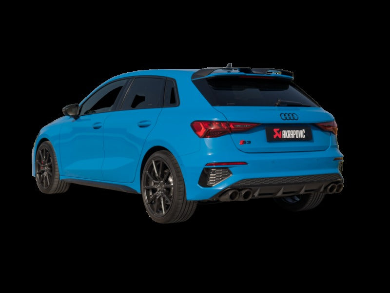 Akrapovic Evolution Line Cat Back Titanium with Carbon Tips for 2021+ Audi S3 Sportback (8Y) - S-AU/TI/17H