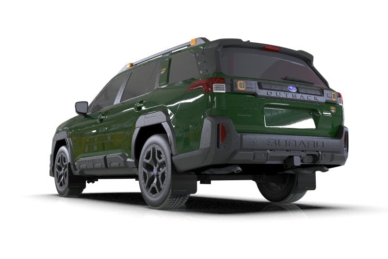 Rally Armor UR Mud Flap w/Green Logo - Black - 2026 Subaru Outback