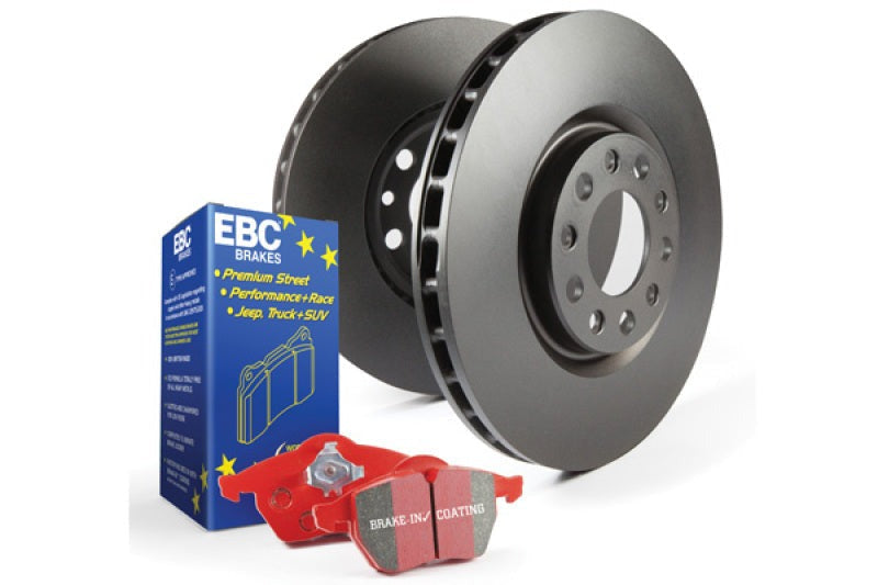 EBC S12K Redstuff Pad and Plain Rotor Rear Kit- 2002-2003 Subaru WRX (13.5mm Pad Tab)