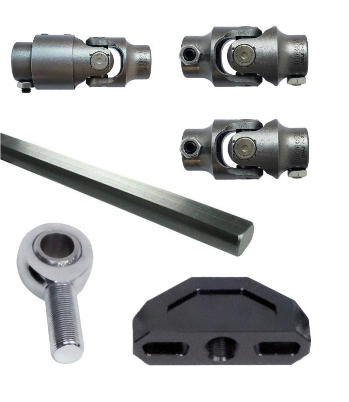Ridetech Universal High Clearance Steering U-Joint Kit - 1in-48 Spline to 3/4in-36 Spline