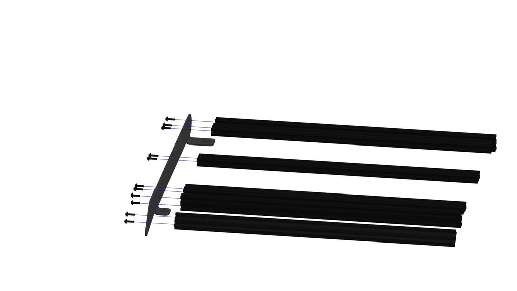 Polaris RZR XP 1000/900 4 Seat 3/4 Roof Rack Cutout for 30 Inch Light Bar Prinsu