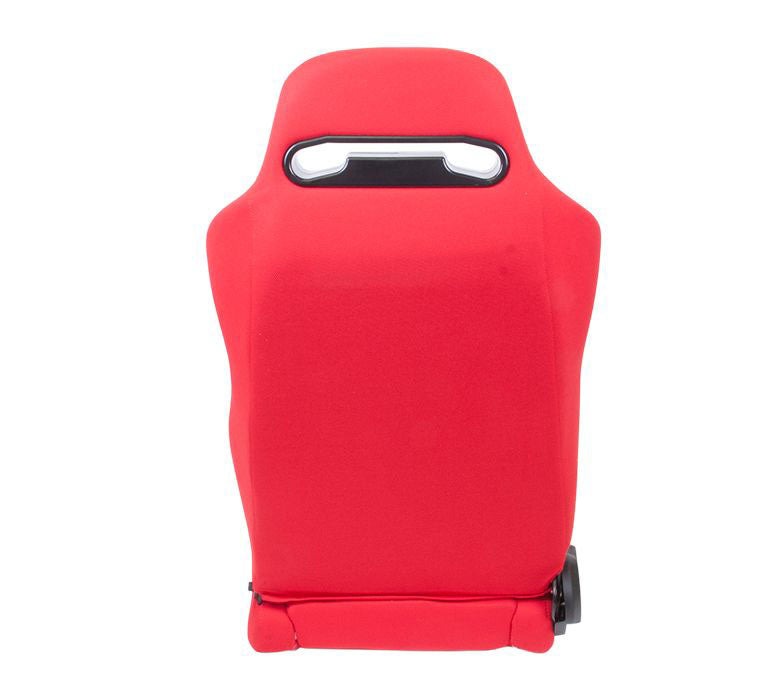 NRG Innovations Type R Cloth Sport Seats Red w/ Red Stitching (Pair) - Universal