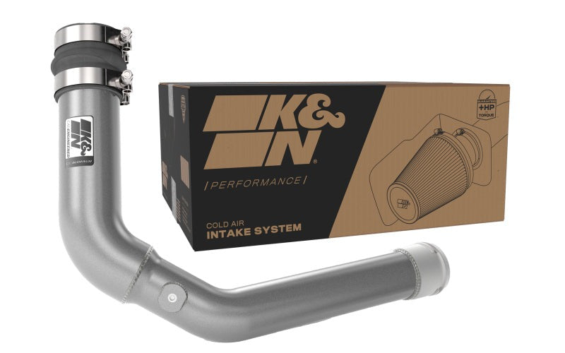 K&N Aluminum Charge Pipe Kit - Gunmetal Gray - 2022-2026 Subaru WRX 2.4L H4