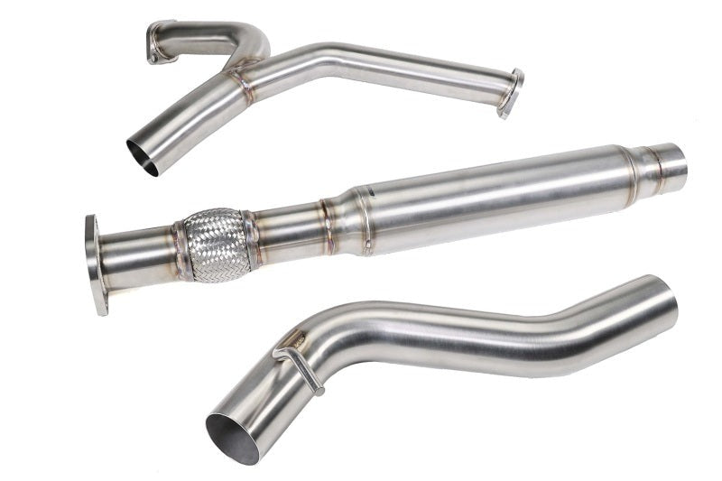 PERRIN Stainless Steel Midpipe w/Resonator 3in. (Fits OEM/Aftermarket Mufflers) - 2022-2026 Subaru WRX