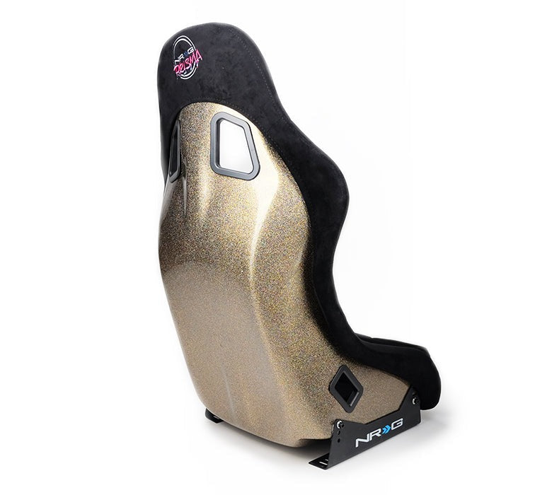 NRG Innovations FRP Bucket Seat ULTRA Edition w/ pearlized back Black alcantara - Universal