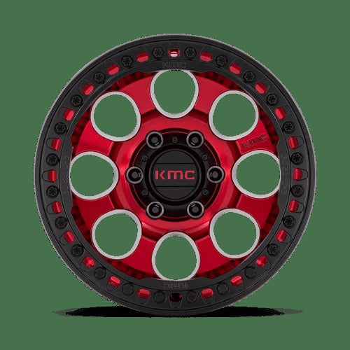 KM237 17X9 5X5.0 C-RED-BLK-RG -12MM