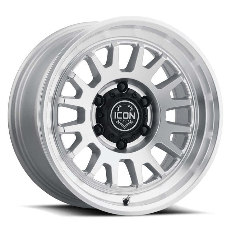 ICON Alloys Anza 17x8.5 6x5.5 +25mm 5.75" Backspacing Silver Machined Wheel - 8217859057SM