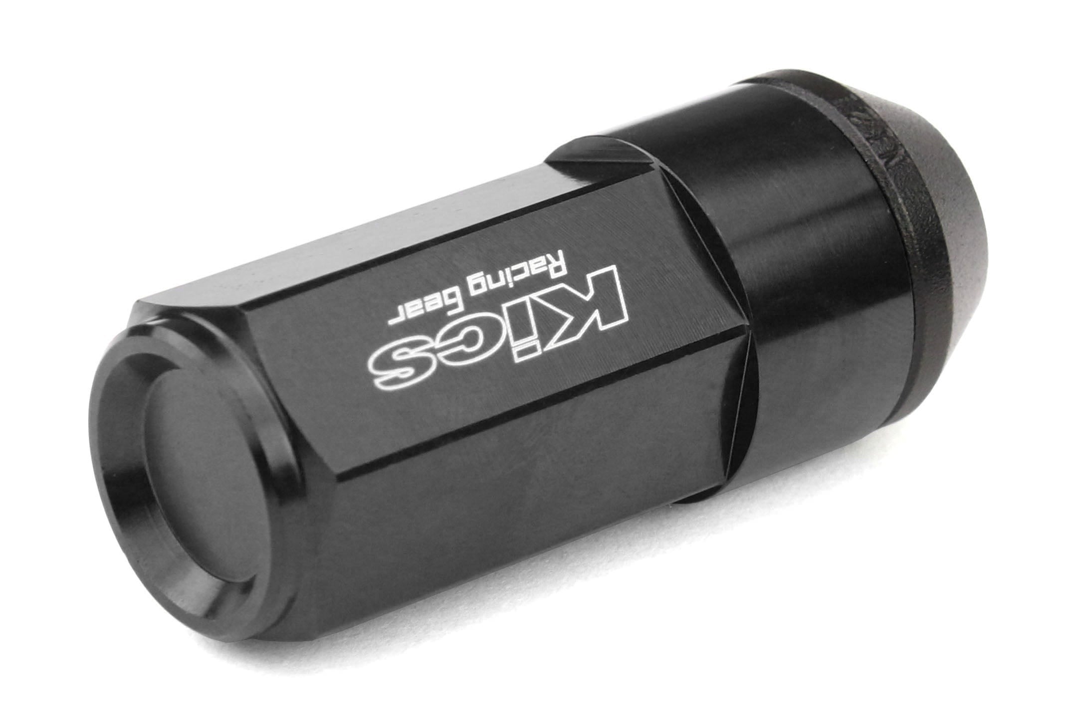 Project Kics Leggdura Racing Shell Type Lug Nut Set 53mm Closed-End Look 12X1.25 Black - Universal