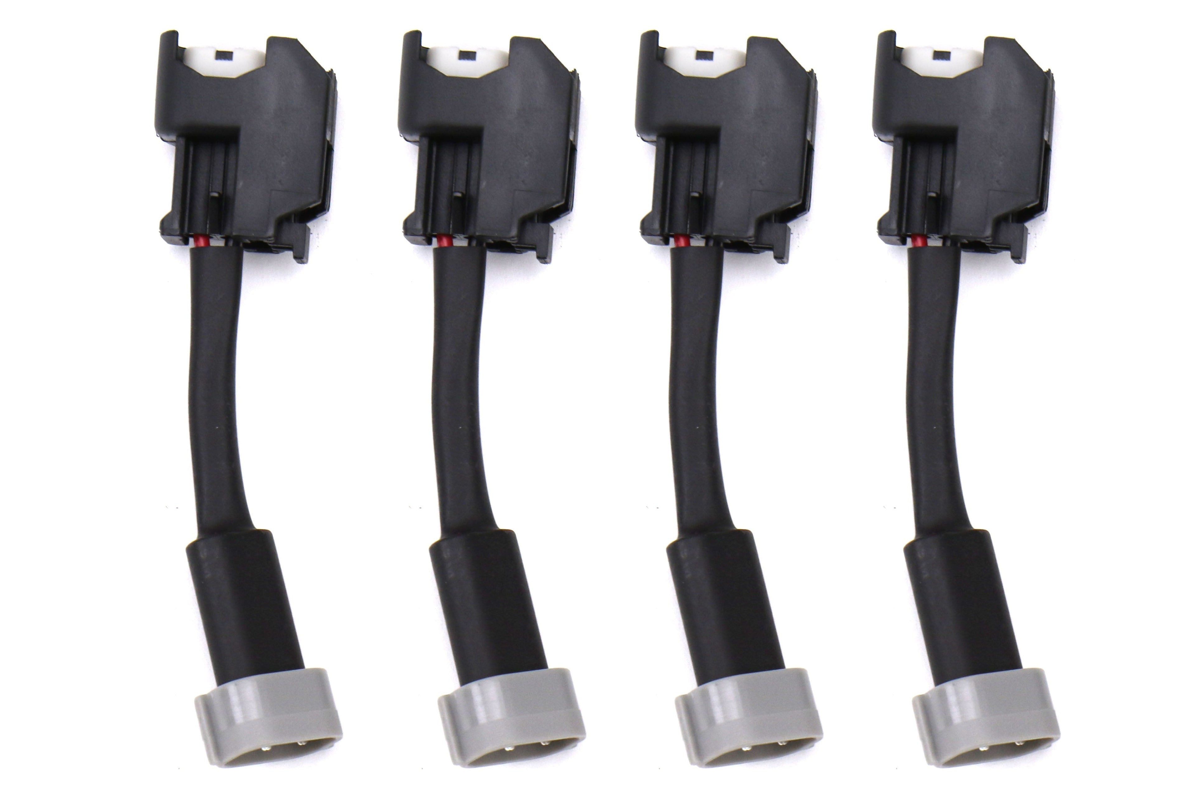 Fuel Injector Clinic Injector Plug Adaptors - US Car/EV6 (Female) to Denso (Male) Set of 4 - Universal