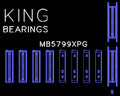 King Engine Bearings Main Bearing Set - .005in - Subaru FA20 / Toyota 4U-GSE