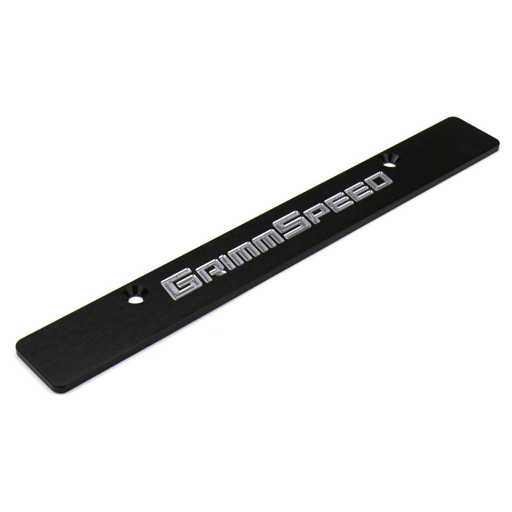 GrimmSpeed License Plate Delete Black/Silver - 2006-2014 Subaru WRX/STI