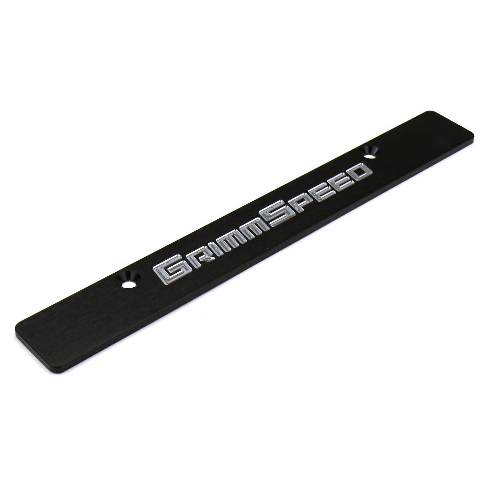 GrimmSpeed License Plate Delete Black/Silver - 2006-2014 Subaru WRX/STI