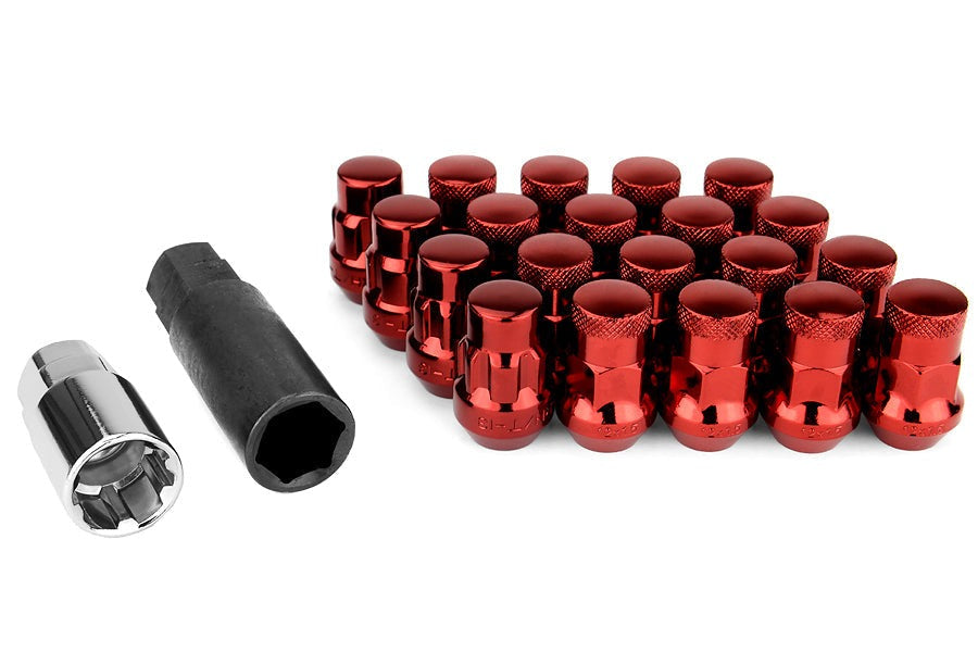 Wheel Mate Muteki SR35 Close End Lug Nuts w/ Lock Set - Red 12x1.50 35mm