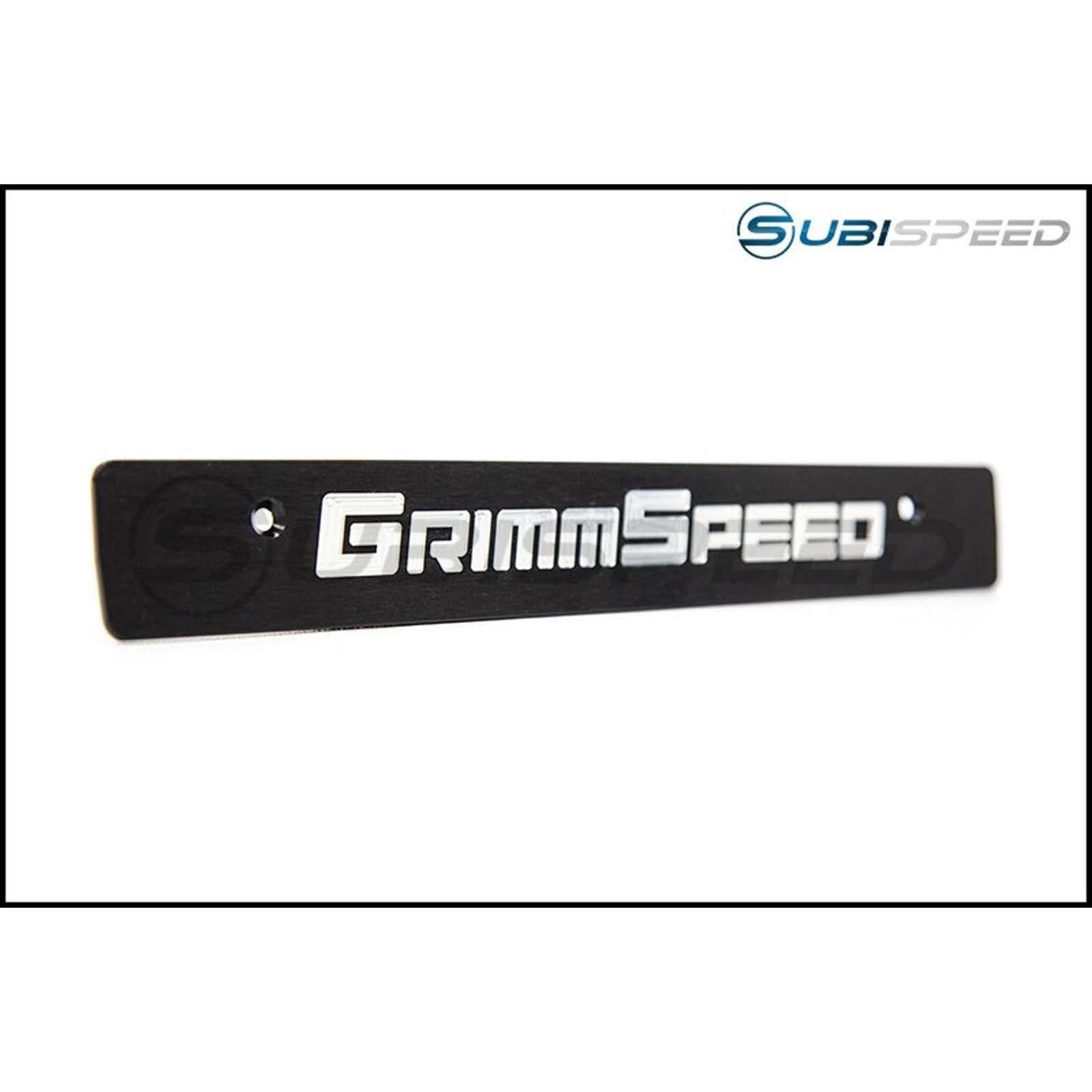 GrimmSpeed License Plate Delete Black/Silver - 2015-2021 Subaru WRX/STI