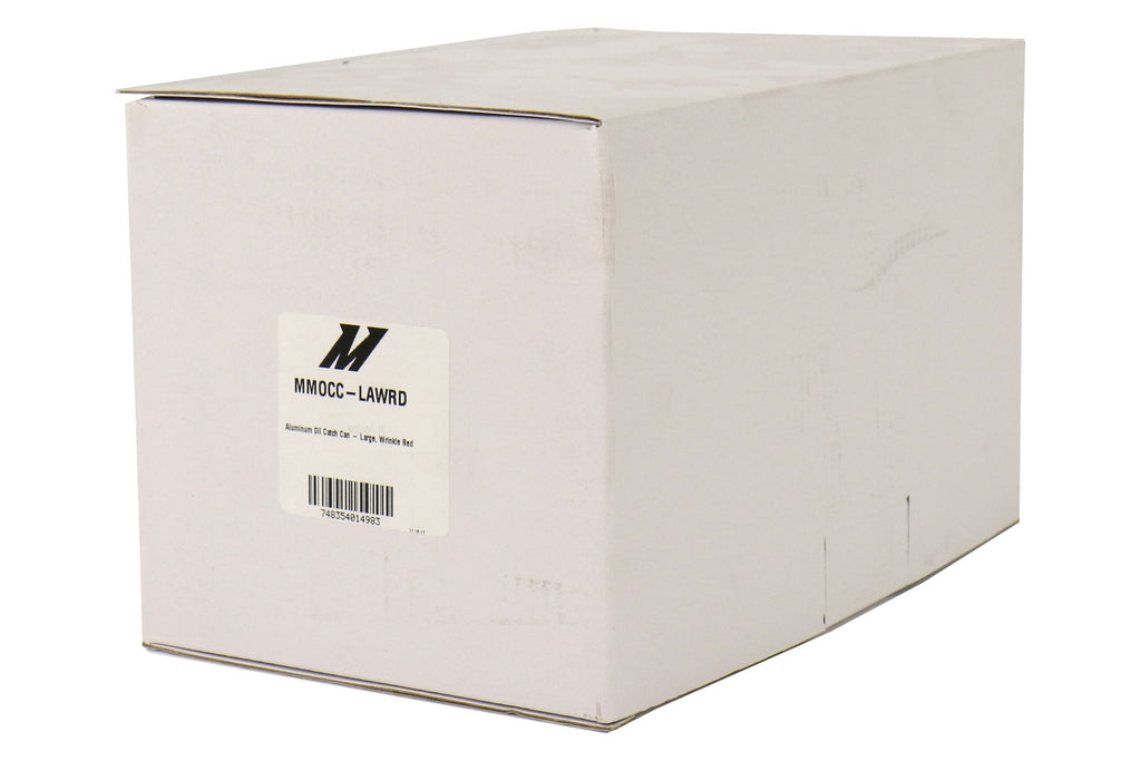Mishimoto Aluminum Large Oil Catch Can Wrinkle Red - Universal