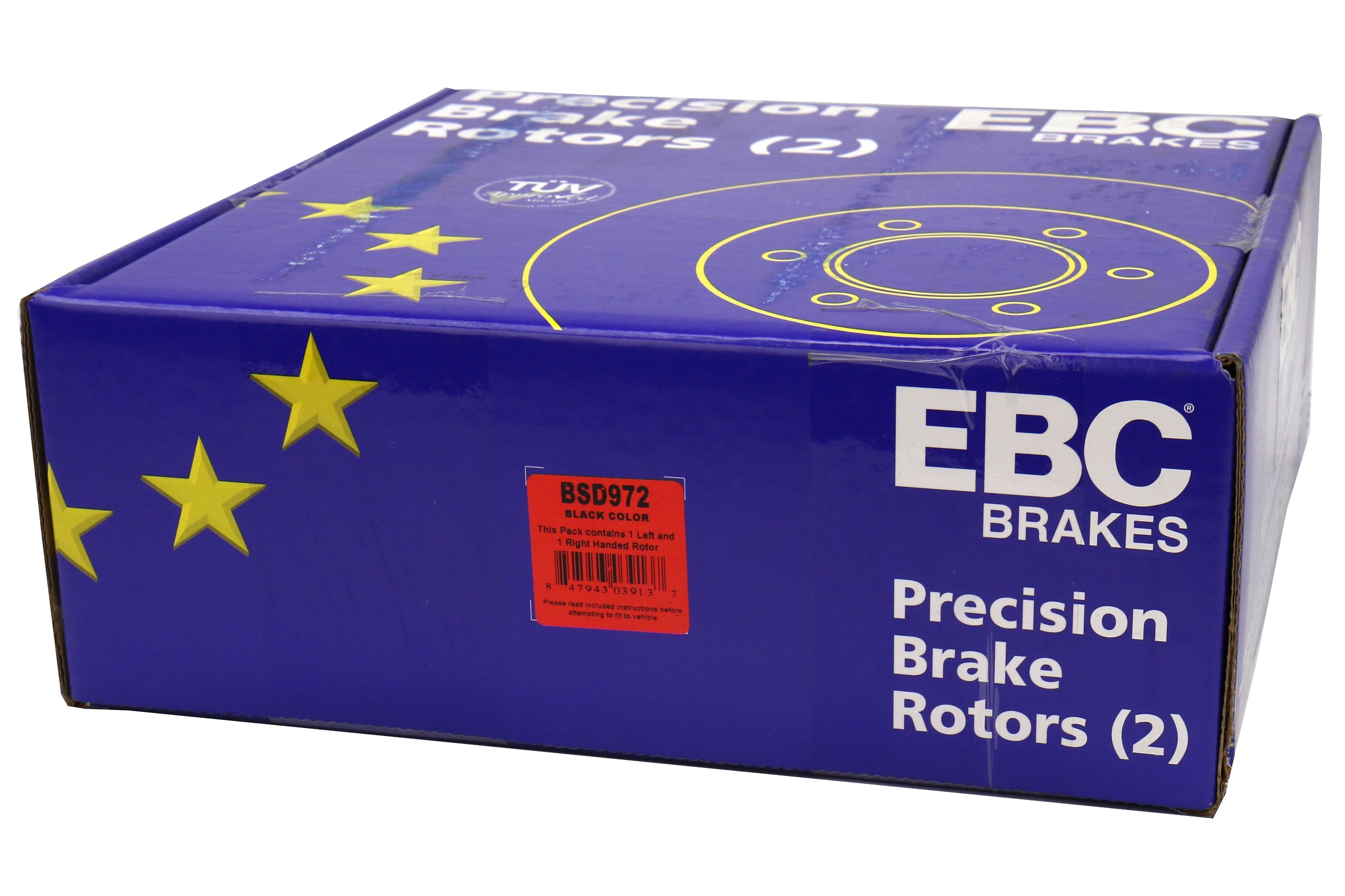 EBC Brakes BSD Series Sport V-Slotted Front Brake Rotors - 2002-2003 & 2006-2010 Subaru WRX