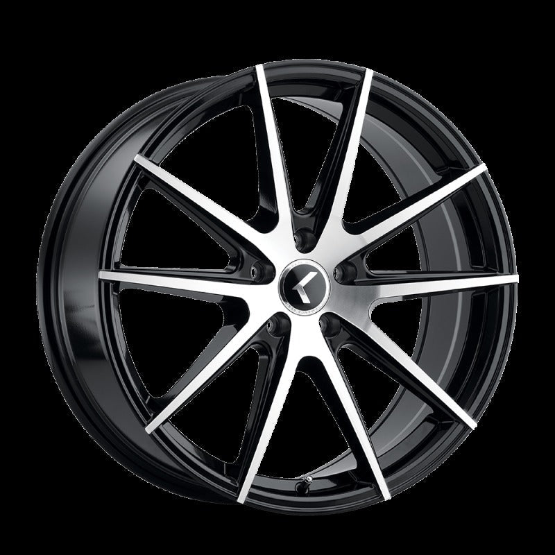Kraze KR193 Turismo 20x8.5 5x115 +38 Offset Gloss Black Machined Wheel