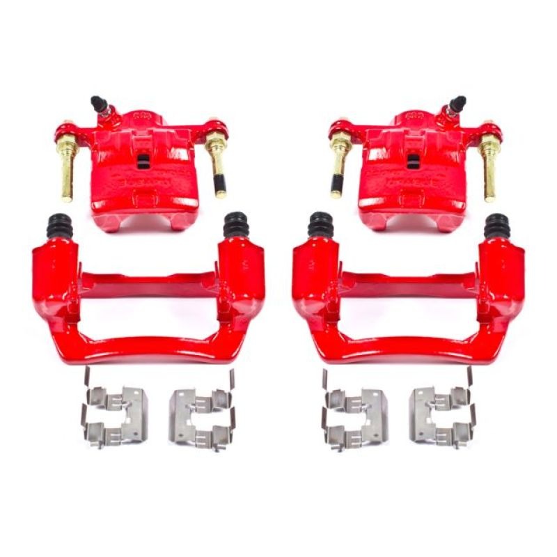 Power Stop Red Calipers w/Brackets - Rear - 2009-2013 Subaru Forester