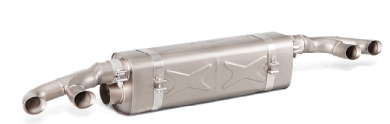 Akrapovic Slip-On Line Titanium (Requires Tips/Diffuser) for 2016-2017 Porsche 911 Turbo/Turbo S (991.2) - S-PO/TI/6H