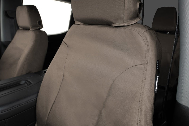Covercraft 16-26 Ford Transit Enduro Waterproof SeatSaver Custom Front Row Seat Covers-Taupe