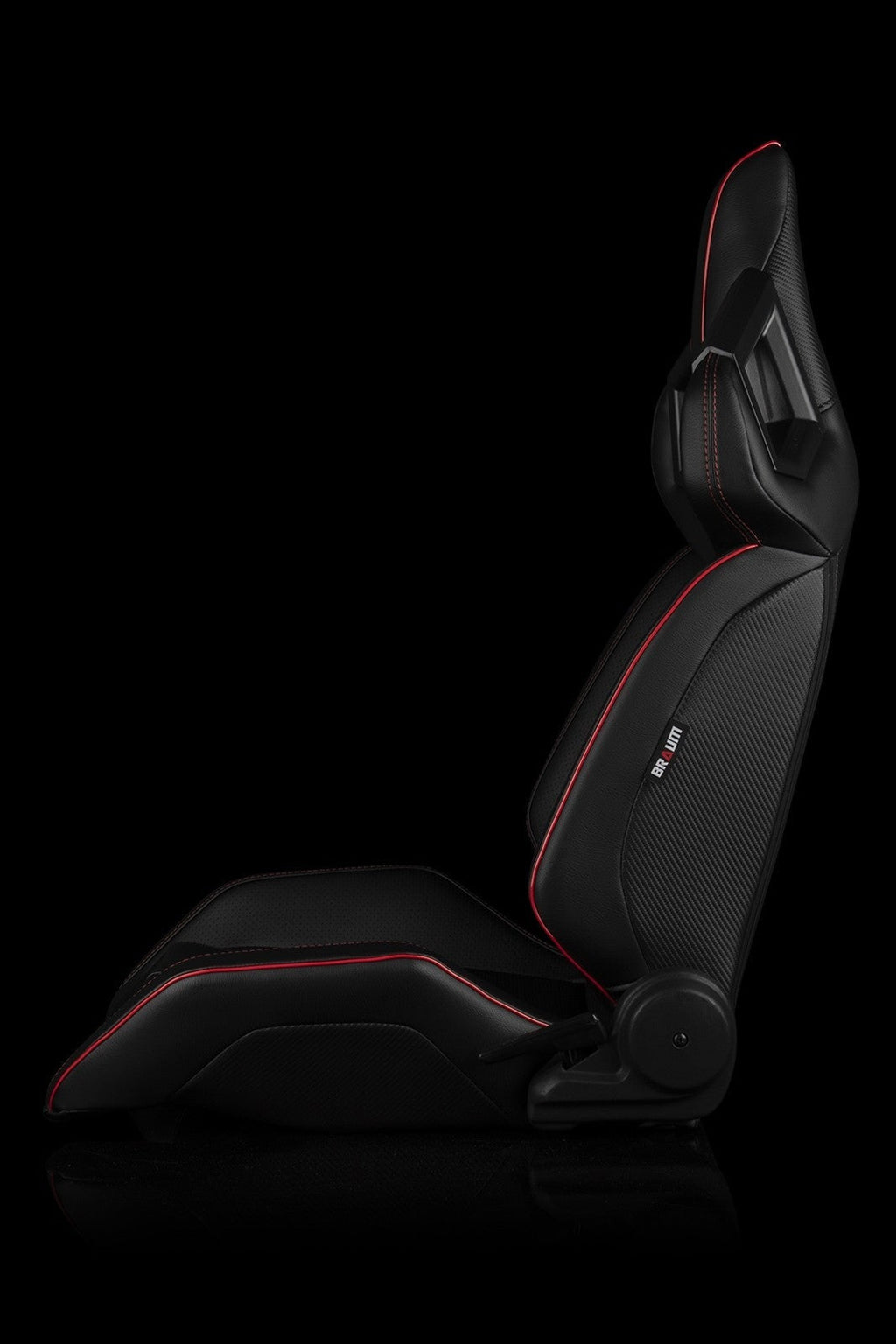 BRAUM ALPHA-X Series Sport Seats - Black / Red - Universal