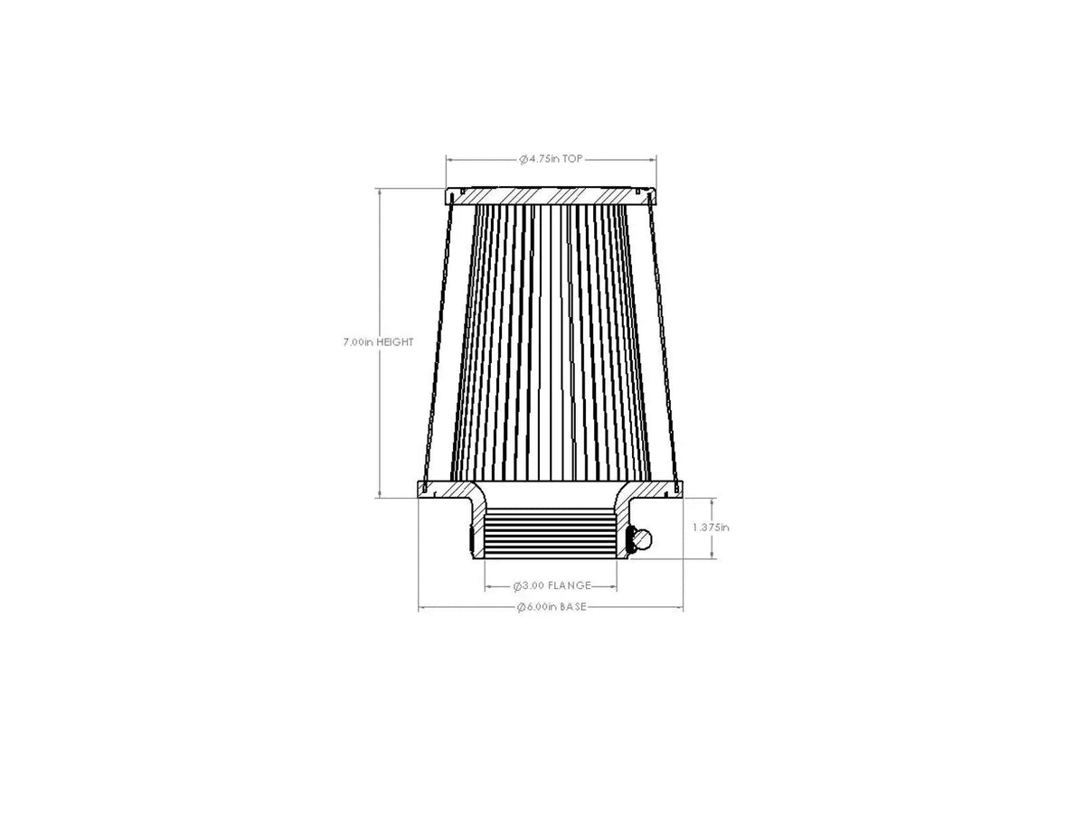 aFe D2 Universal Air Filter 3in x 6in x 4-3/4in x 7in - 21-30018V
