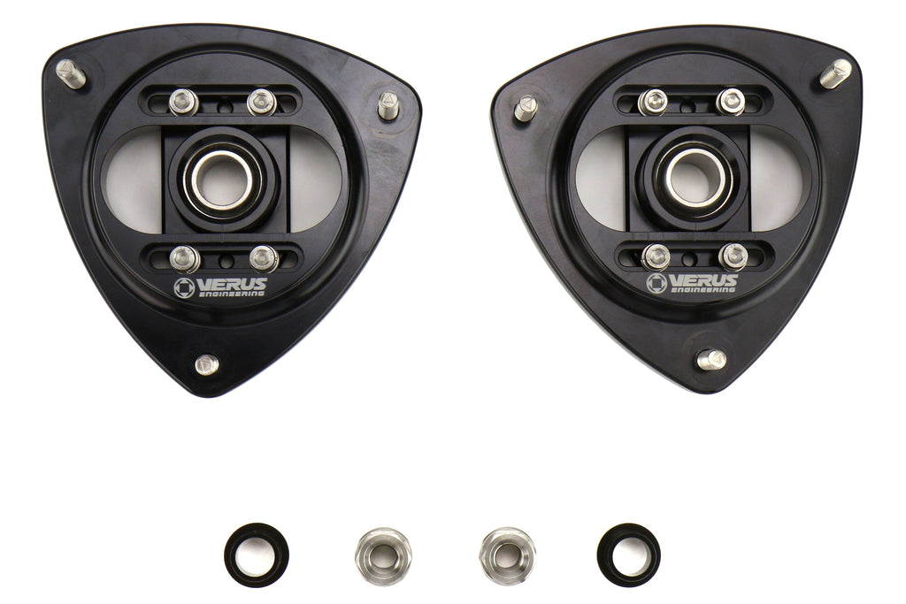 Verus Engineering Front Camber Plate Kit Black - 2013-2021 Scion FRS / Subaru BRZ / Toyota 86