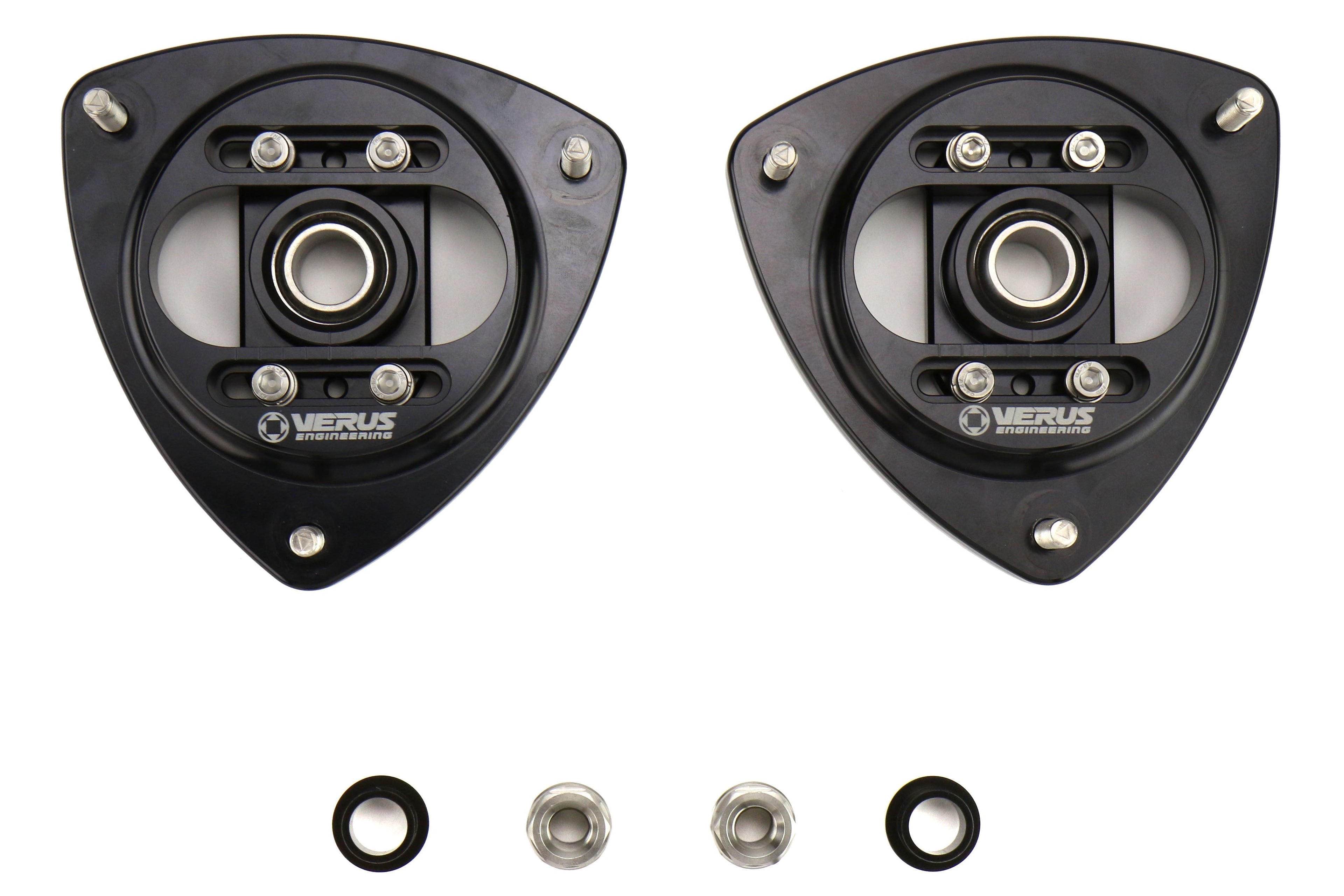 Verus Engineering Front Camber Plate Kit Black - 2013-2021 Scion FRS / Subaru BRZ / Toyota 86
