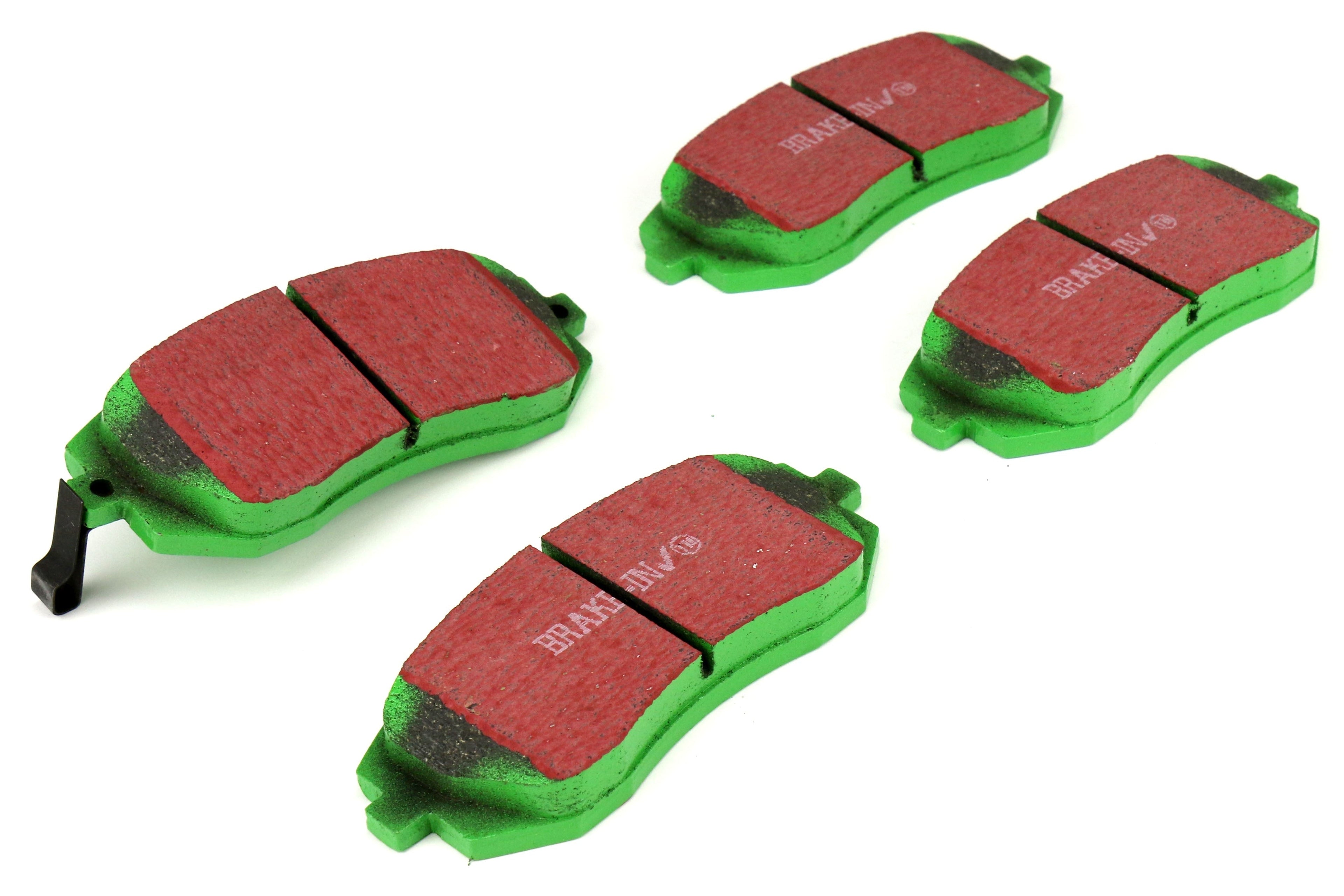 EBC Brakes Greenstuff 2000 Series Sport Disc Brake Front Pads - 2003-2005 & 2008-2010 Subaru WRX (10.5mm Pad Tab)