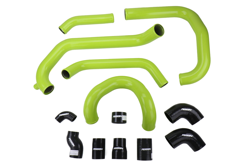 PERRIN Front Mount Intercooler Tubes and Couplers (Neon Yellow) - 2015-2021 Subaru STI