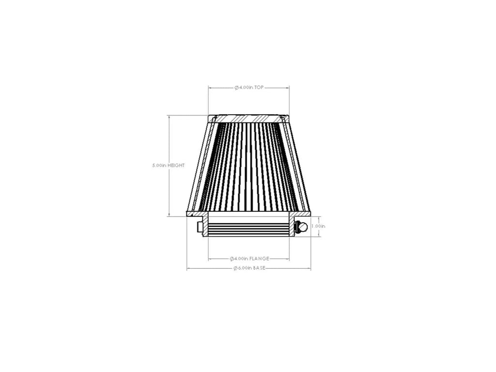 aFe D2 Universal Air Filter 4in x 6in x 4in x 5in - 21-40505V