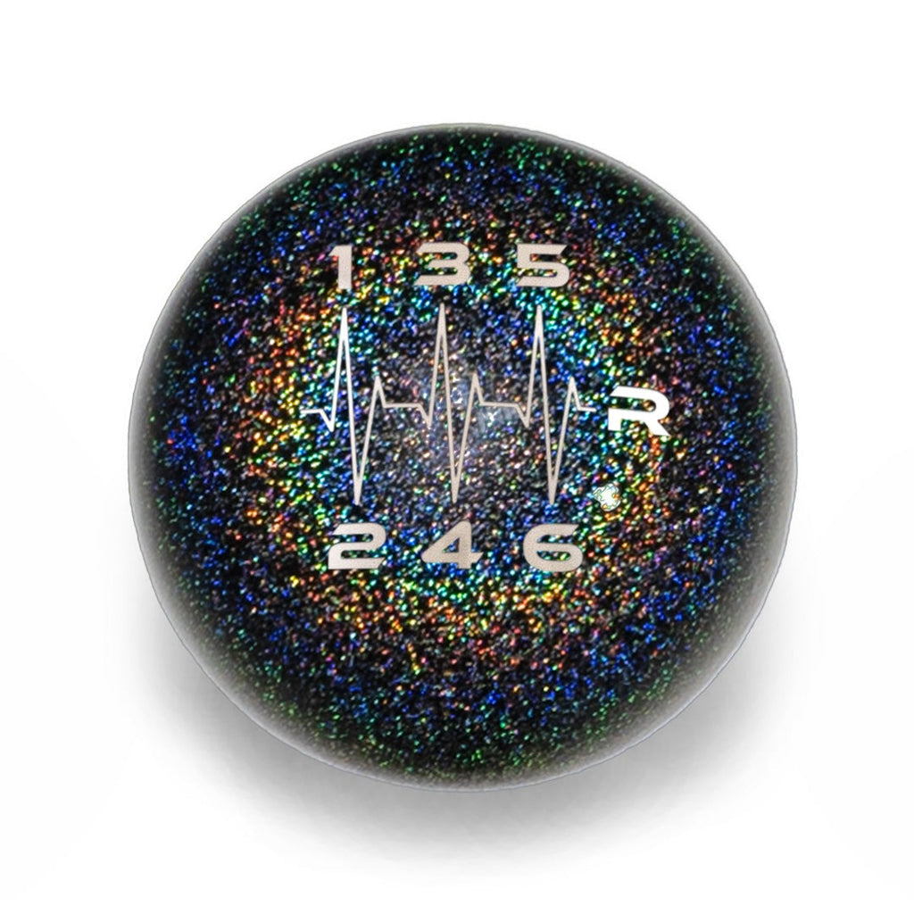 Billetworkz Weighted Shift Knob - 6 Speed Heartbeat Engraving - Subaru STI
