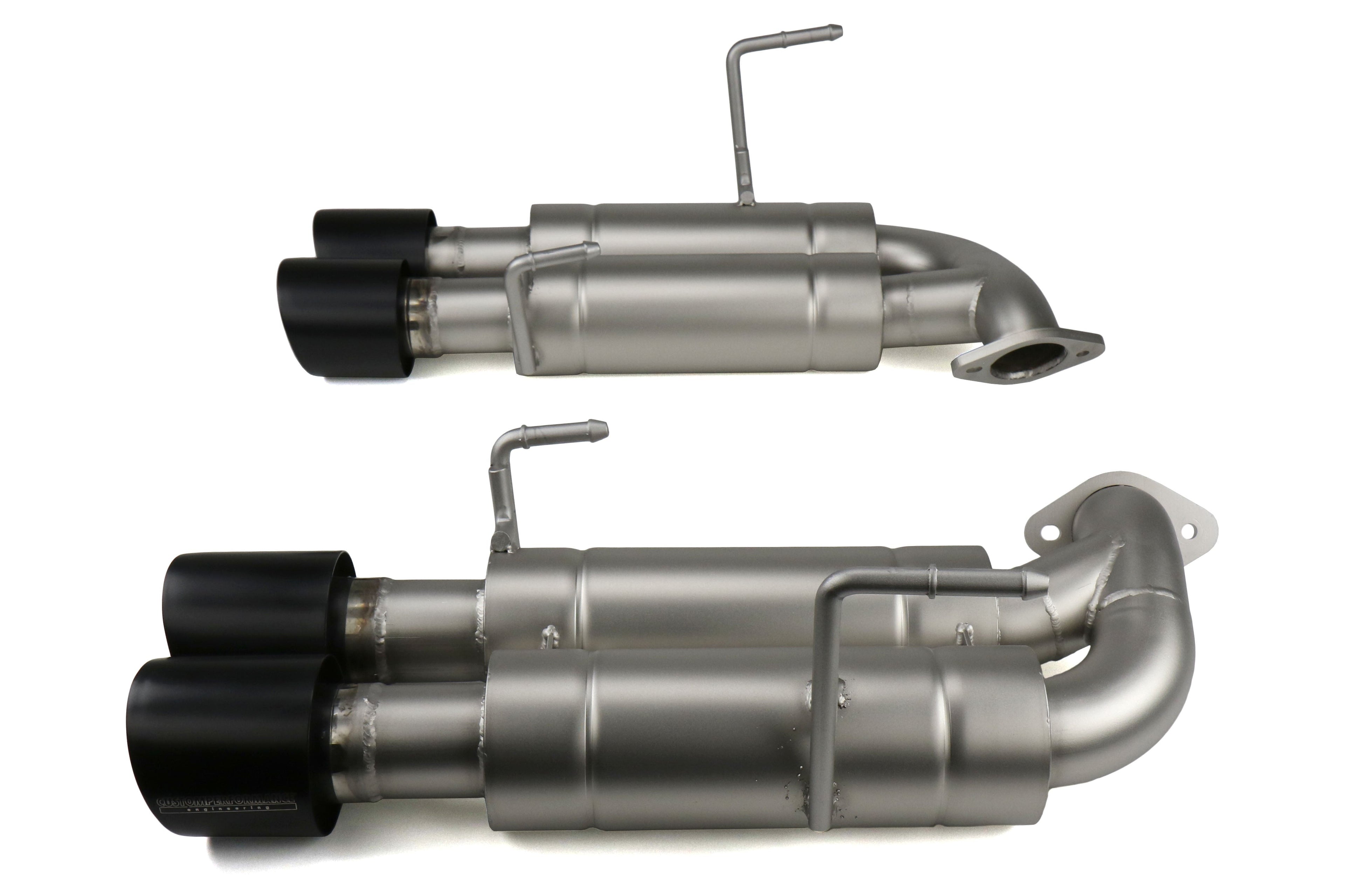 cp-e Austenite Axle Back Exhaust w/ Black Tips - 2015-2021 Subaru WRX / STI