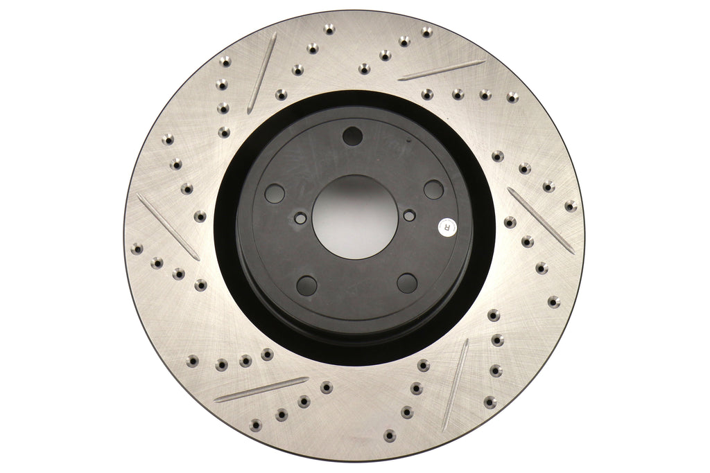 Stoptech Drilled and Slotted Rotor Single Front Right - 2005-2017 - Subaru STI