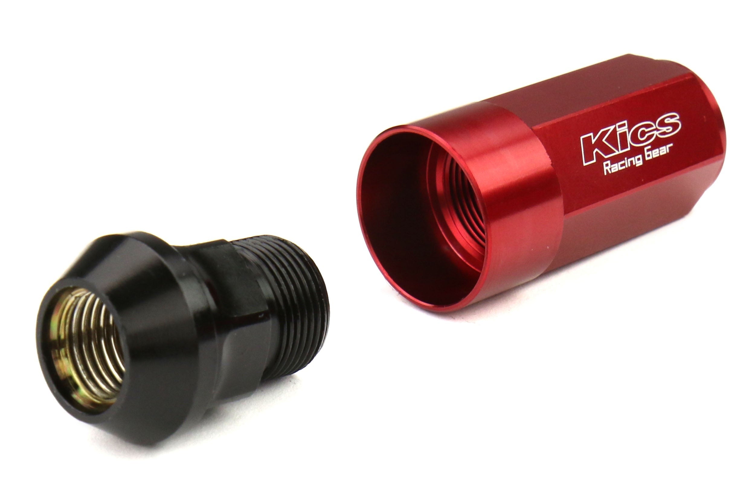 Project Kics Leggdura Racing Shell Type Lug Nut Set 53mm Closed-End Look 12X1.25 Red