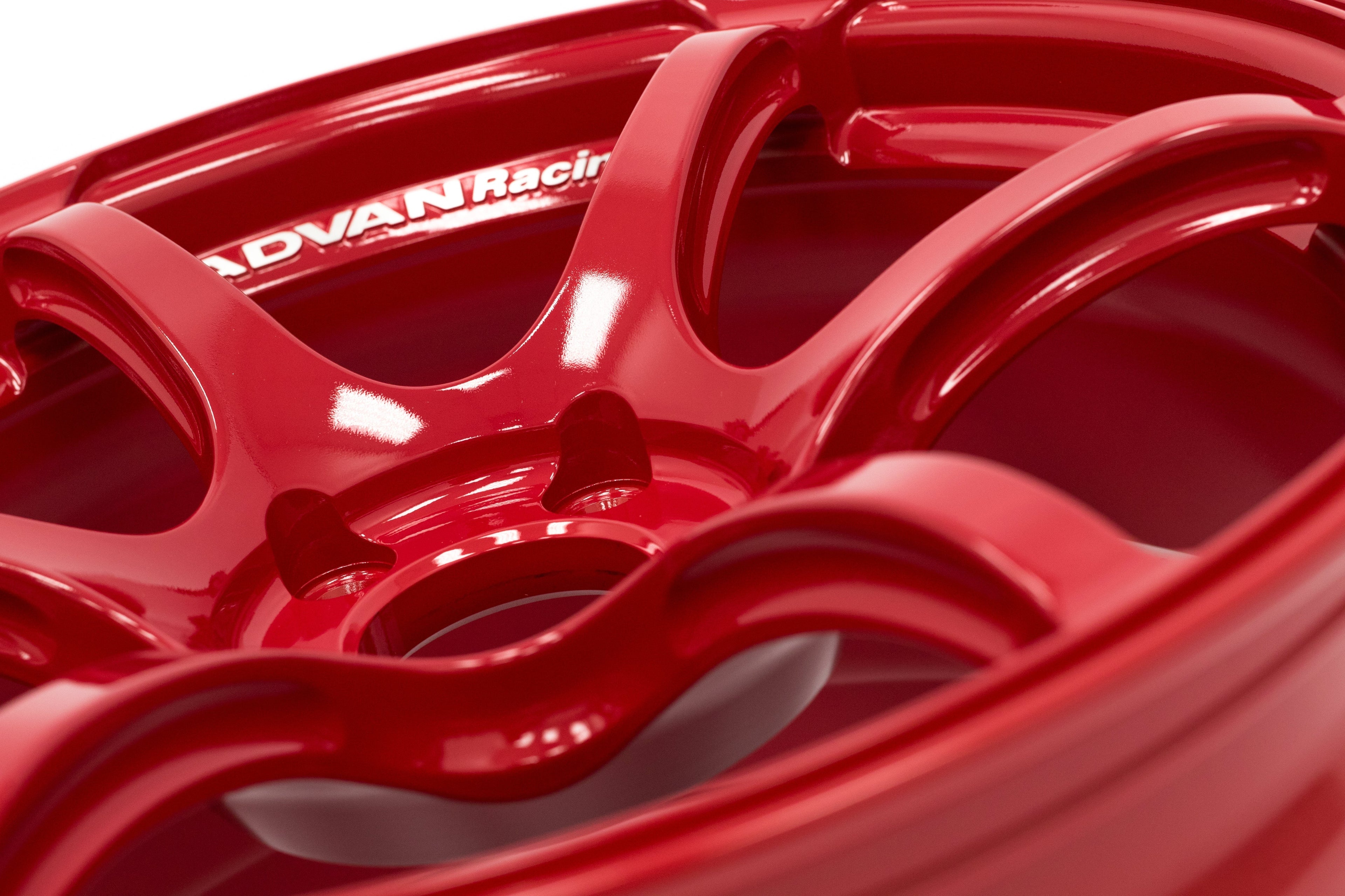 Advan RGIII Racing Hyper Red 18X9.5 +45mm 5x114.3 (Single Wheel) - 2015-2024 Subaru WRX / 2015-2021 STI / 2019-2024 Forester