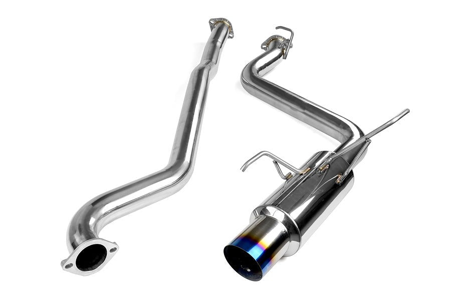 Invidia Racing Cat Back Exhaust - Single Exit Titanium Tip - 2008-2014 Subaru WRX Sedan / 2011-2014 STI Sedan