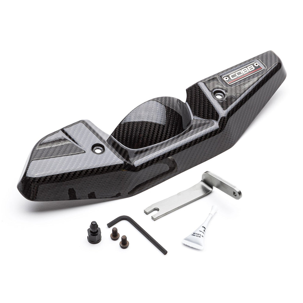 Cobb Redline Carbon Fiber Alternator Cover - Gloss Finish - 2008-2021 Subaru STI / 2008-2014 Subaru WRX