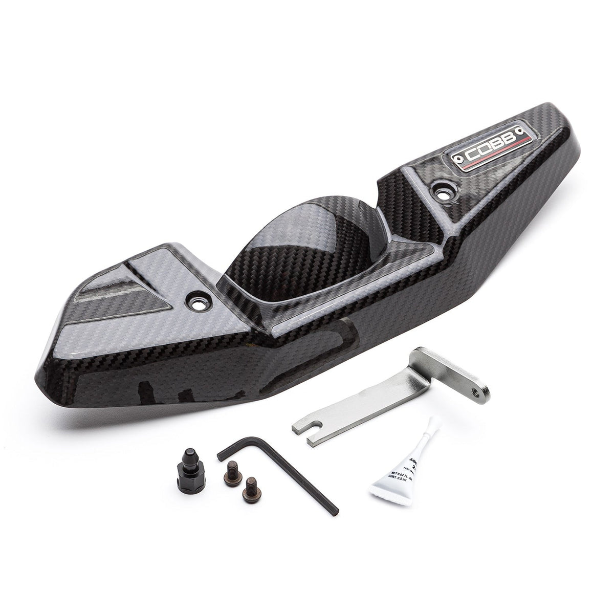 Cobb Redline Carbon Fiber Alternator Cover - Gloss Finish - 2008-2021 Subaru STI / 2008-2014 Subaru WRX