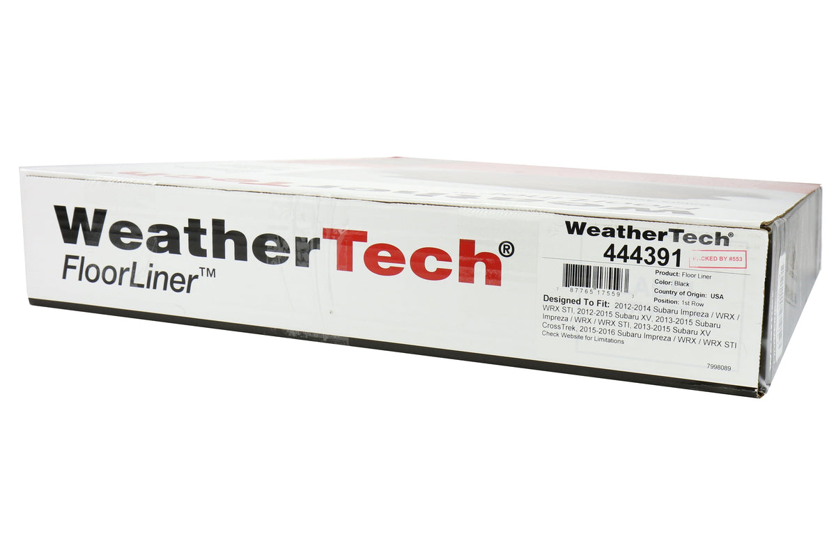 Weathertech Floorliner Black Front - 2015-2021 Subaru WRX / STI / 2013-2015 Crosstrek