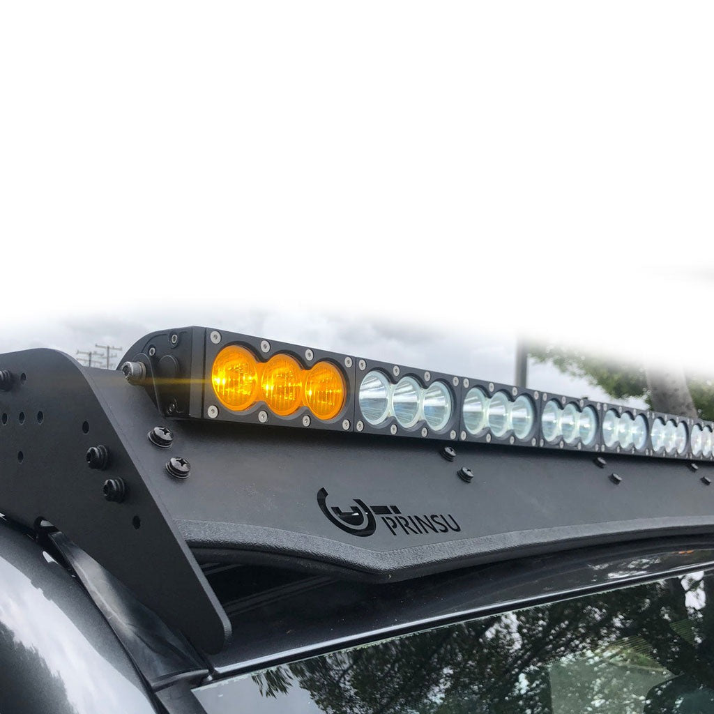 43" Dual Function Amber/White LED Light Bar Prinsu Rack Mounting Bracket Kit