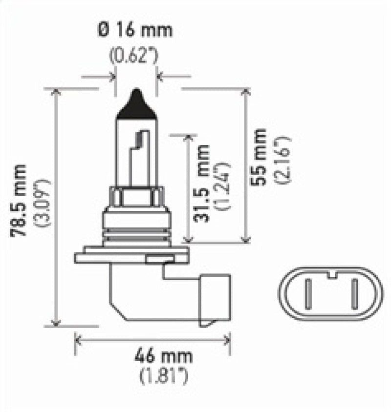 Hella 9006 12V 55W Halogen Bulb - Universal