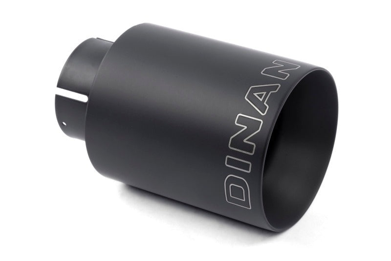 Dinan Double-Walled 4in Clamp-On Exhaust Tip - Black - 4in Outlet / 2.75in Inlet