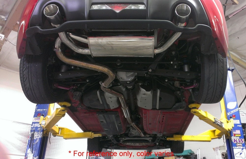 Megan Racing RS-OE Stainless Cat Back Exhaust : Burnt Roll Tips (MR-CBS-SFR12-VO-R) - 2013-2016 Scion FR-S / 2013-2020 Subaru BRZ / 2017-2019 Toyota 86