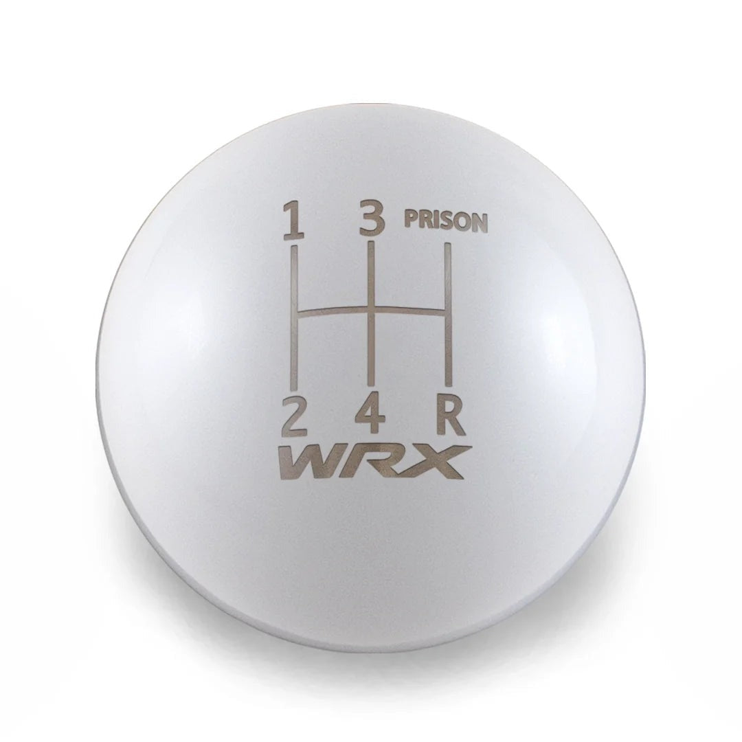 Billetworkz Weighted Shift Knob - 5 Speed WRX Jail-Prison Engraving - Subaru WRX