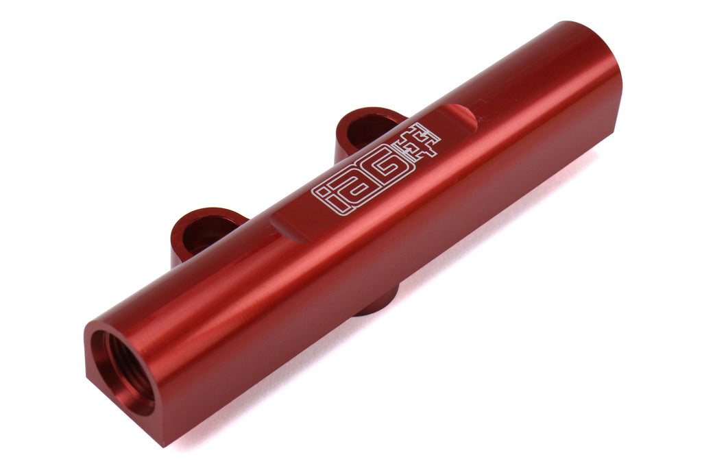 IAG V3 Top Feed Fuel Rails Red - Subaru Models (inc. 2002-2014 WRX / 2007+ STI)