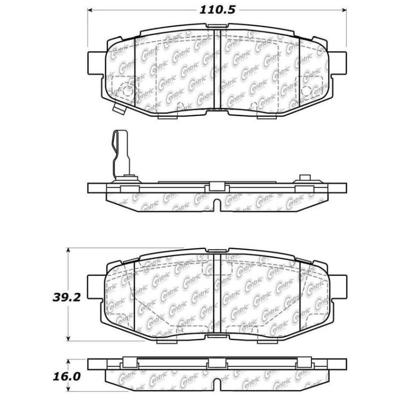 StopTech Street Touring Rear Brake Pads - 2005-2012 Subaru Legacy / 2005-2012 Subaru Outback / 2013-2020 Subaru BRZ